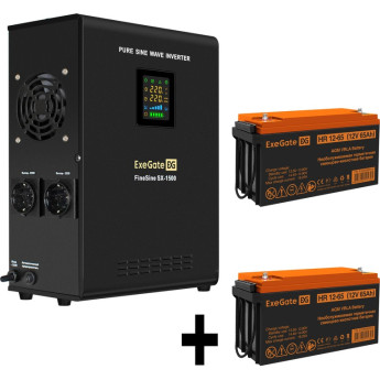 Комплект EXEGATE ИБП EX295998RUS + батарея 65Aч EX282982RUS 2шт